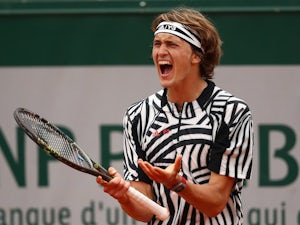 Alexander Zverev reacts during the French Open on May 28, 2016