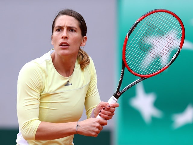 Andrea Petkovic in action against Laura Robson at the French Open at Roland Garros on May 24, 2016
