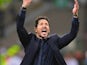 Diego Simeone gestures during the Champions League final between Real Madrid and Atletico Madrid on May 28, 2016