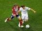 Fernando Torres and Luka Modric in action during the Champions League final between Real Madrid and Atletico Madrid on May 28, 2016