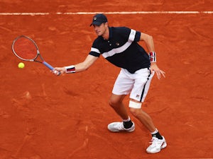 John Isner in action during his fourth round meeting with Andy Murray at the French Open on May 29, 2016