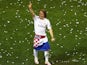 Luka Modric celebrates after the Champions League final between Real Madrid and Atletico Madrid on May 28, 2016