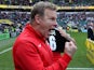 Mark McCall celebrates after the Aviva Premiership final between Saracens and Exeter Chiefs on May 28, 2016