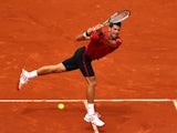 Novak Djokovic in action at the French Open on May 26, 2016