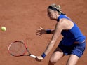 Petra Kvitova returns the ball to Hsieh Su-Wei at the French Open in Paris on May 25, 2016