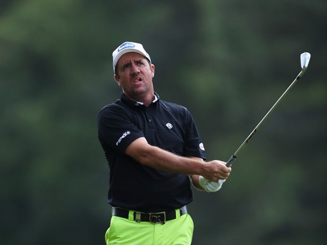 Scott Hend in action during day one of the BMW PGA Championship at Wentworth on May 26, 2016