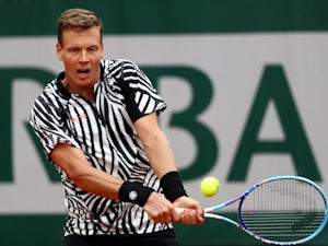 Tomas 'let's go' Berdych in action during the second round of the French Open on May 26, 2016