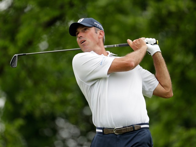 Matt Kuchar watches his tee shot on the fourth hole during the third round of The Memorial Tournament at Muirfield Village Golf Club on June 4, 2016