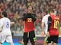 Michy Batshuayi reacts to a missed chance during the international friendly between Belgium and Finland on June 1, 2016