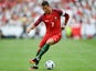 Portugal's forward Cristiano Ronaldo controls the ball during the friendly against Estonia on June 8, 2016