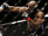 Kimbo Slice punches Matt Mitrione in their heavyweight bout at UFC 113 at Bell Centre on May 8, 2010