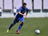 Leonardo Morosini of Italy U20 in action during the match between Italy U20 and Denmark U20 on April 27, 2016
