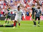 Daniel Sturridge celebrates scoring the winning goal during the Euro 2016 Group B game between England and Wales on June 16, 2016