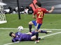 Petr Cech blocks David Silva during the Euro 2016 Group D game between Spain and Czech Republic on June 11, 2016