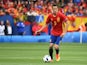 Sergio Busquets in action during the Euro 2016 Group D game between Spain and Czech Republic on June 11, 2016
