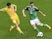 Taras Stepanenko and Corry Evans during the Euro 2016 Group C match between Ukraine and Northern Ireland on July 16, 2016