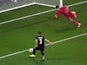 Emir Lenjani misses a chance during the Euro 2016 Group A match between Romania and Albania on June 19, 2016