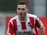 Jake Gosling of Exeter City in action during the npower League Two match between Exeter City and Northampton Town at St James's Park on March 2, 2013