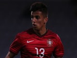 Portugal defender Joao Cancelo in action during the U21 international friendly against Denmark on March 26, 2015