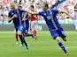 Jon Dadi Bodvarsson celebrates scoring during the Euro 2016 Group F match between Iceland and Austria on June 22, 2016