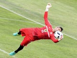 Austria's goalkeeper Ramazan Oezcan attends a training session during the Euro 2016 football tournament on June 15, 2016