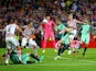 Domagoj Vida shoots wide during the Euro 2016 RO16 match between Croatia and Portugal on June 25, 2016