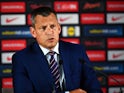 Martin Glenn, CEO of the FA speaks during a press conference with Roy Hodgson (Not Pictured) on June 28, 2016 in Chantilly, France