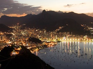 The Rio de Janeiro skyline at night