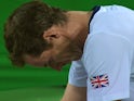 A teary Andy Murray celebrates winning the Olympic singles title in Rio on August 14, 2016