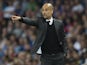 Manchester City manager Pep Guardiola gives instructions on August 24, 2016
