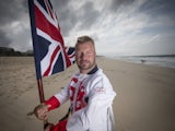 ParalympicGB flagbearer Lee Pearson bearing the flag of GB