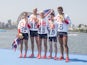 ParalympicsGB's LTA mixed coxed four team celebrate with their gold medal on September 11, 2016
