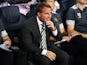 Celtic manager Brendan Rodgers looks nervous on the bench during his side's 7-0 Champions League loss away to Barcelona at the Camp Nou on September 13, 2016