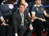 Celtic boss Brendan Rodgers on the bench during his side's 7-0 Champions League loss to Barcelona at the Camp Nou on September 13, 2016