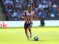 Southampton defender Cedric Soares in action during his side's Premier League match against Leicester City at the King Power Stadium on October 2, 2016