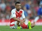 Arsenal's Francis Coquelin sits injured on September 24, 2016