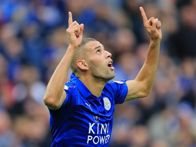 Slimani powers Leicester past Sheff United