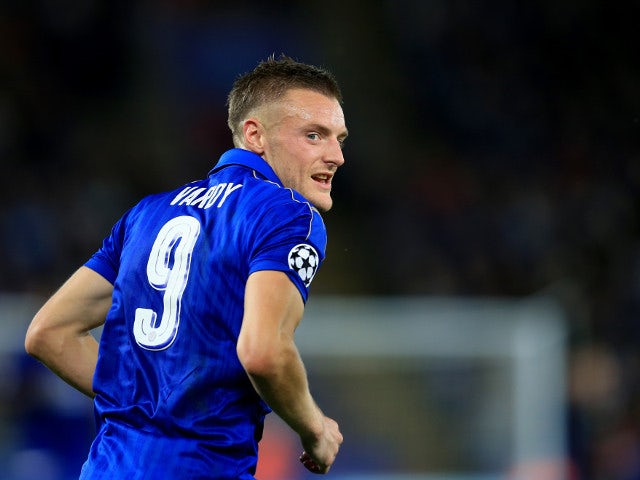 Leicester City striker Jamie Vardy during his side's 1-0 Champions League Group G victory over Porto at the King Power Stadium on September 27, 2016