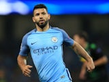 Sergio Aguero in action for Man City on September 14, 2016