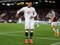 Troy Deeney looks dejected during the Premier League game between Burnley and Watford on September 26, 2016
