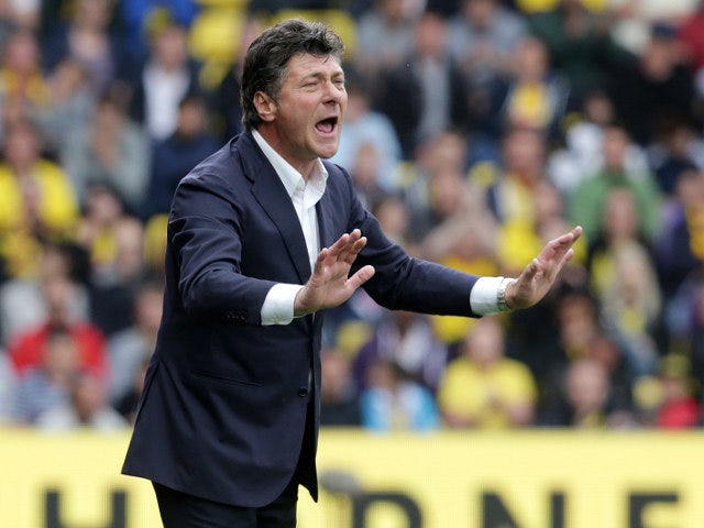 Watford manager Walter Mazzarri during the Premier League match between Watford and Chelsea at Vicarage Road on August 20, 2016
