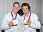 Etienne Stott and Tim Baillie at an Olympic party on August 9, 2012