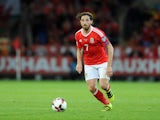 Wales midfielder Joe Allen in action during his side's World Cup qualifier against Moldova on September 5, 2016