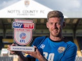Jon Stead poses with his Player of the Month award for September 2016