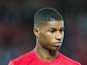 Manchester United striker Marcus Rashford ahead of his side's during their Europa League clash with Zorya Luhansk on September 29, 2016