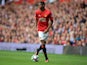 Manchester United striker Marcus Rashford in action for his side during their Premier League clash with Leicester City at Old Trafford on September 24, 2016