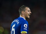 Everton captain Phil Jagielka shouts during the Premier League match against Sunderland at the Stadium of Light on September 12, 2016