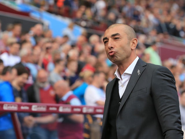 Aston Villa manager Roberto Di Matteo before his side's Championship match against Nottingham Forest at Villa Park on September 11, 2016