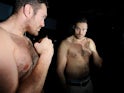 Tyson Fury looks at Tyson Fury in a November 2011 photoshoot