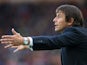 Chelsea manager Antonio Conte gesticulates on the touchline during his side's Premier League clash with Hull City at the KCOM Stadium on October 1, 2016
